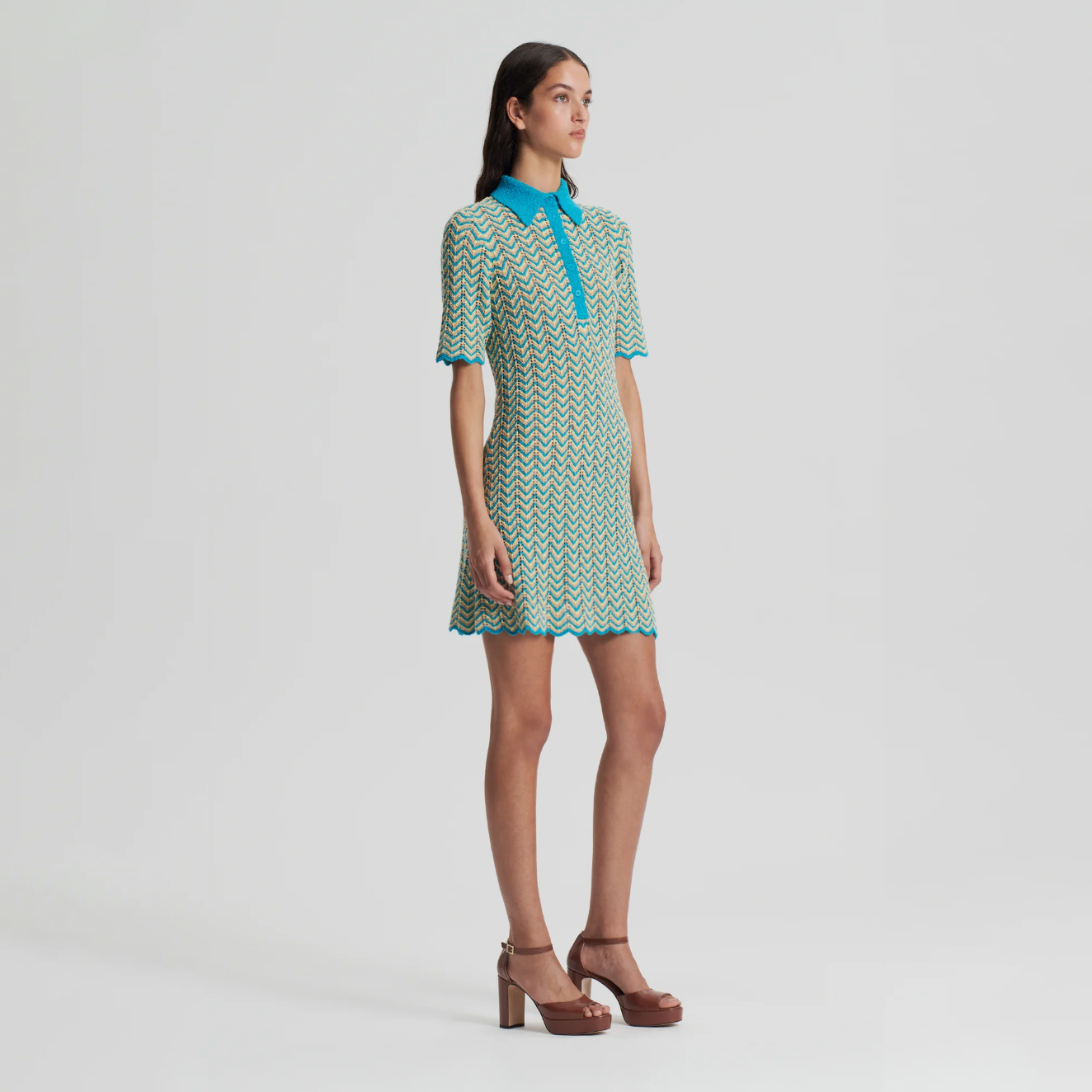 Scanlan Theodore Knit Shirt Dress
