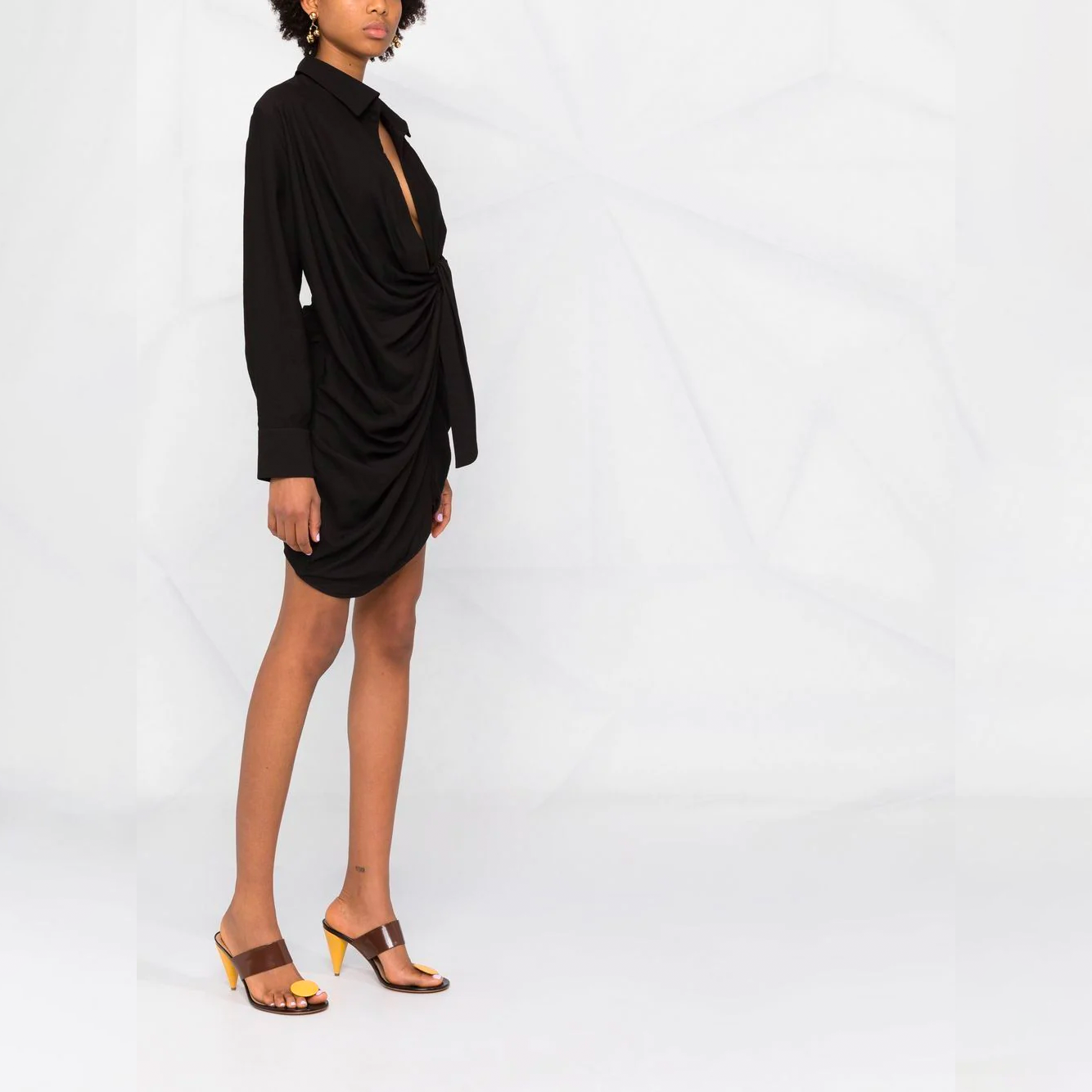 Jacquemus La Robe Bahia Knotted Shirt Dress hire