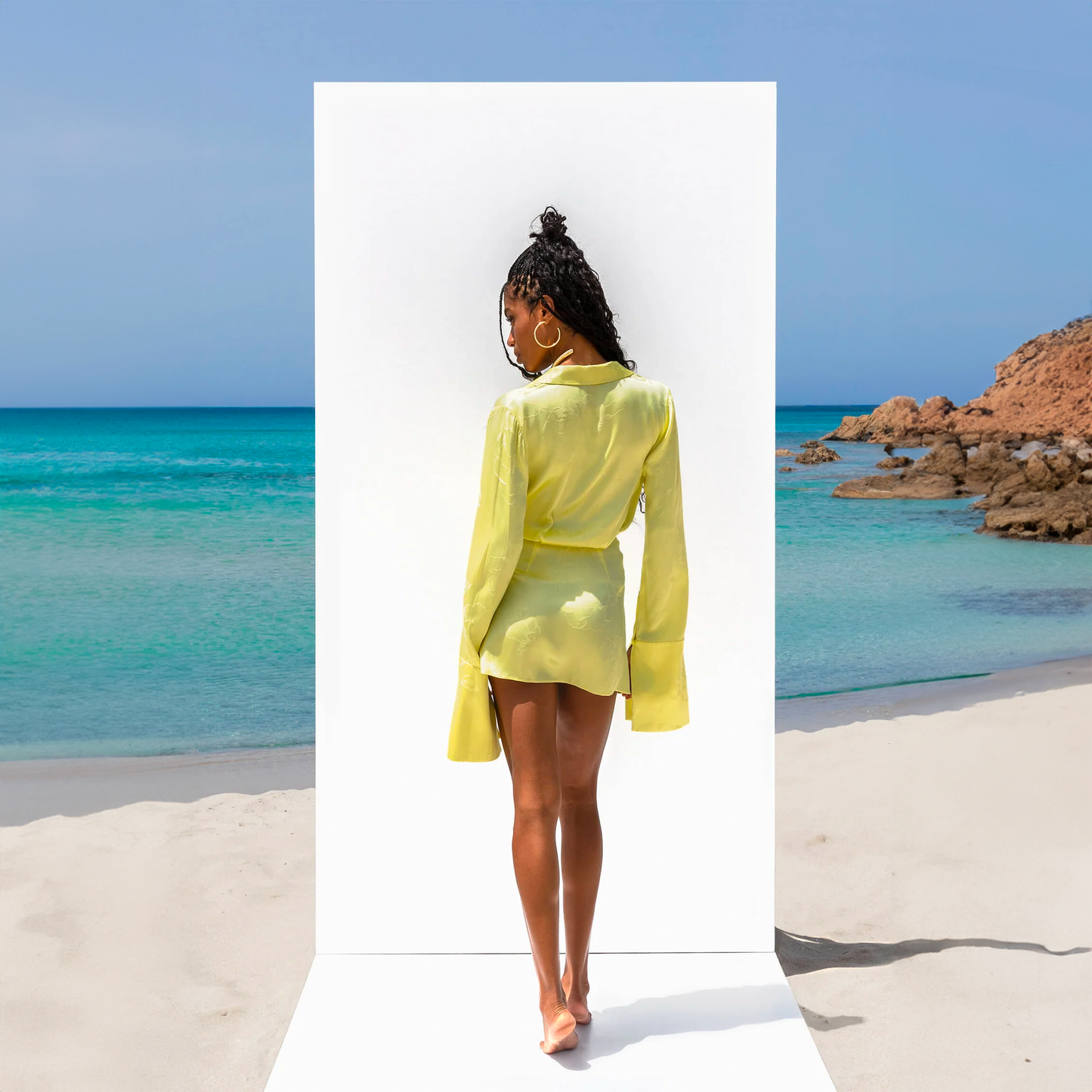 Rat & Boa Paloma Dress Lemon Hire