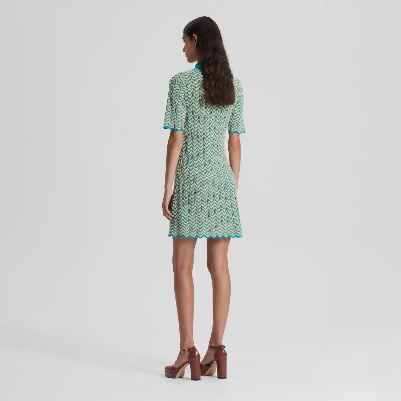 Scanlan Theodore Knit Shirt Dress Turquoise