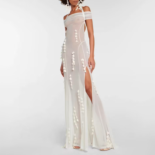 Jacquemus La Robe Mazzolu Embellished Gown