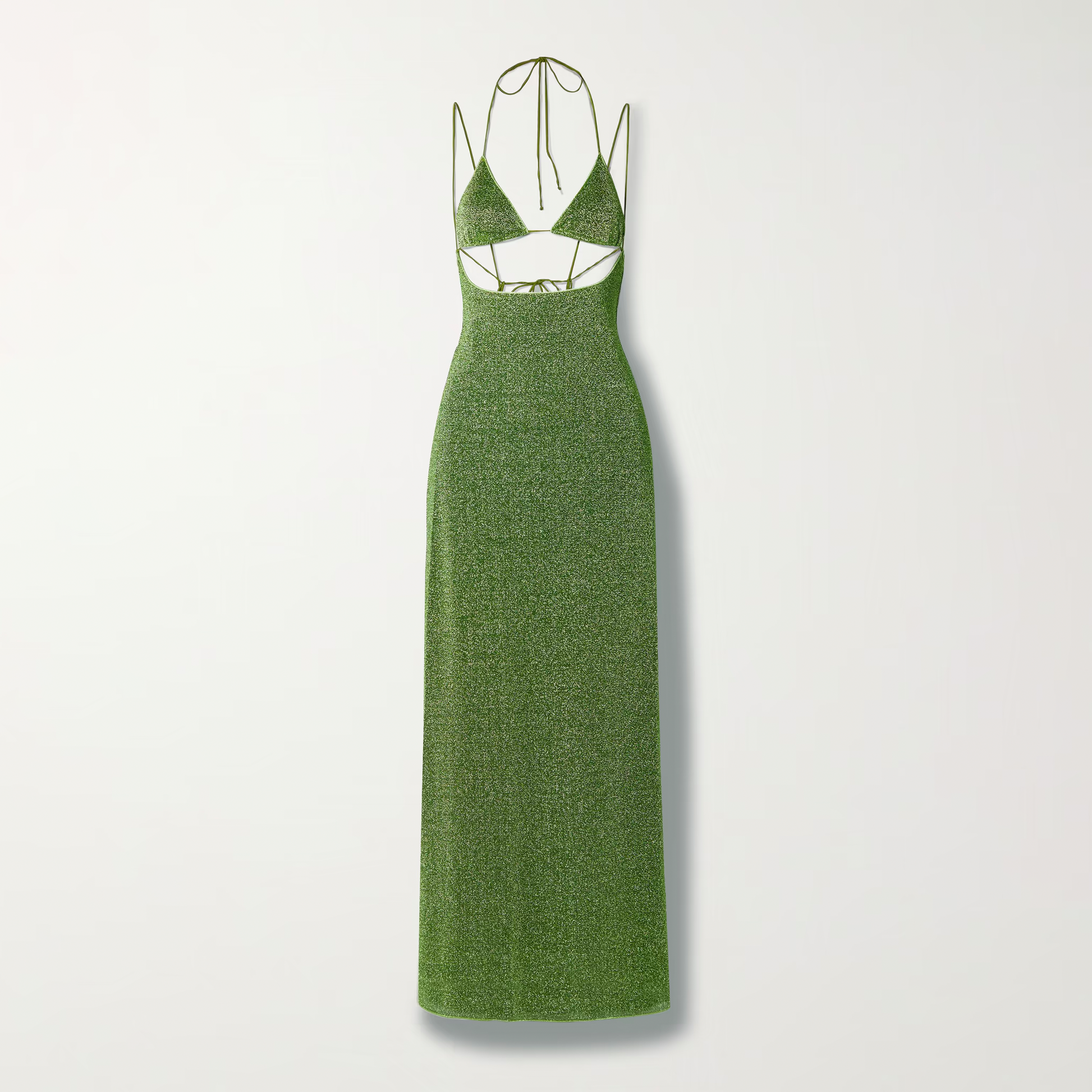 Oséree Lumière Cutout Maxi Dress in Green